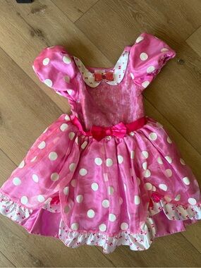Disney Pink Polka Dot Party Dress with Bow